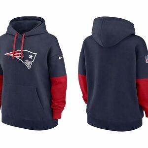 New England Patriots Nike Womens Sideline Essential Hoodie Navy Women's Size L